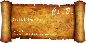 Csiki Dorisz névjegykártya